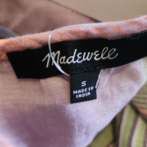 NWT Madewell Tie-Back Cover-Up Maxi Dress in Rainbow Stripe - Picture 9 of 9